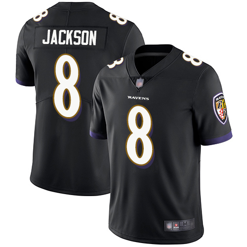 Baltimore Ravens Limited Black Men Lamar Jackson Alternate Jersey NFL Football 8 Vapor Untouchable